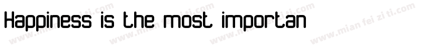 Happiness is the most important字体转换